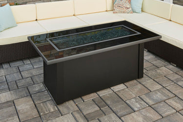 Monte Carlo Linear Gas Fire Pit TableMCR-1242-BLK-K